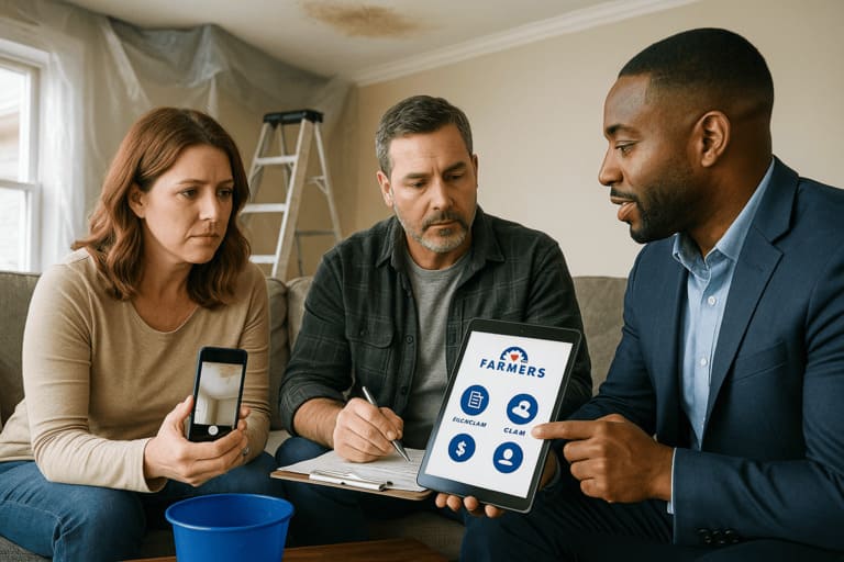 farmers home damage claim steps