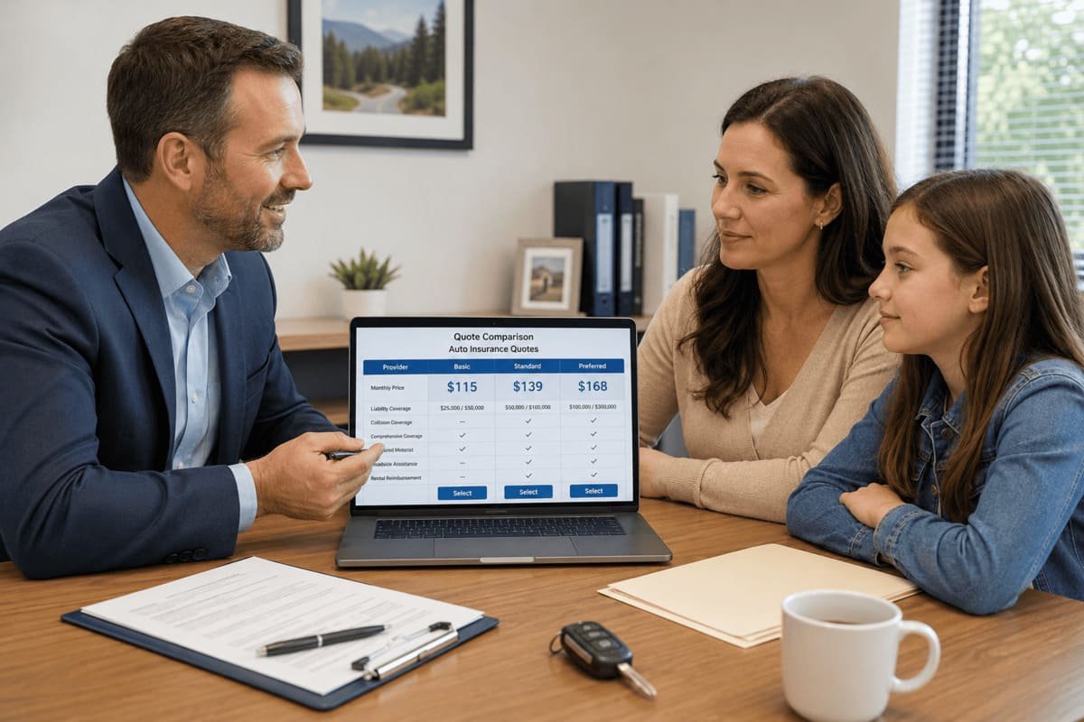 RV owners reviewing Farmers insurance coverage for motorhomes and travel trailers in the United States