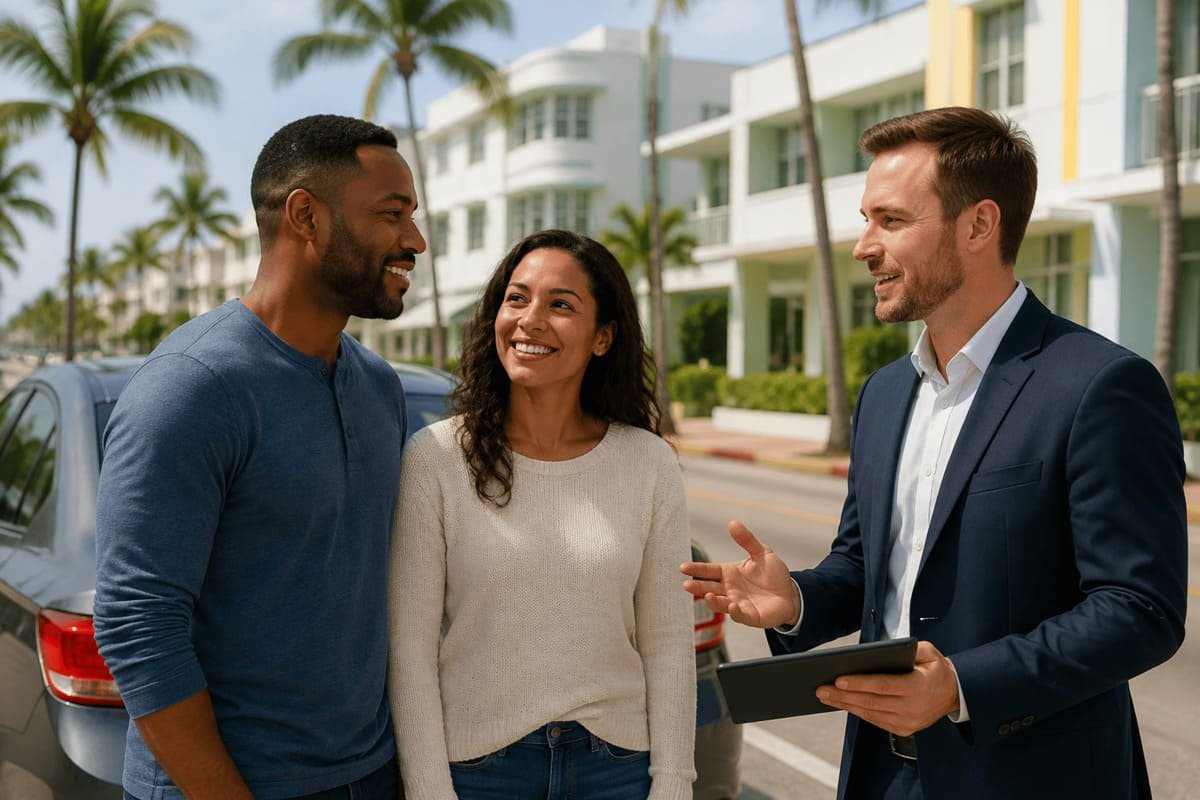 Driver comparing Florida auto insurance quotes by ZIP, PIP, liability, UM coverage, and storm protection