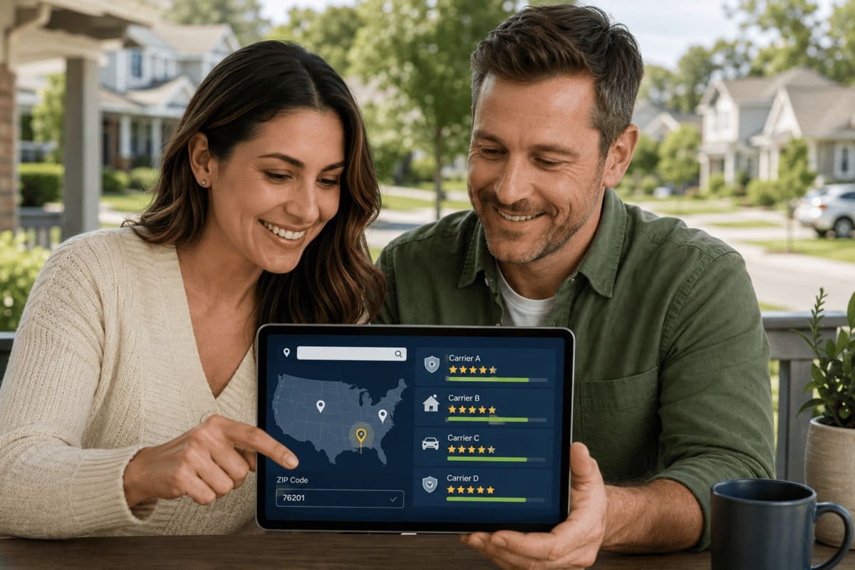 Compare insurance company ratings by ZIP code for auto and home insurers