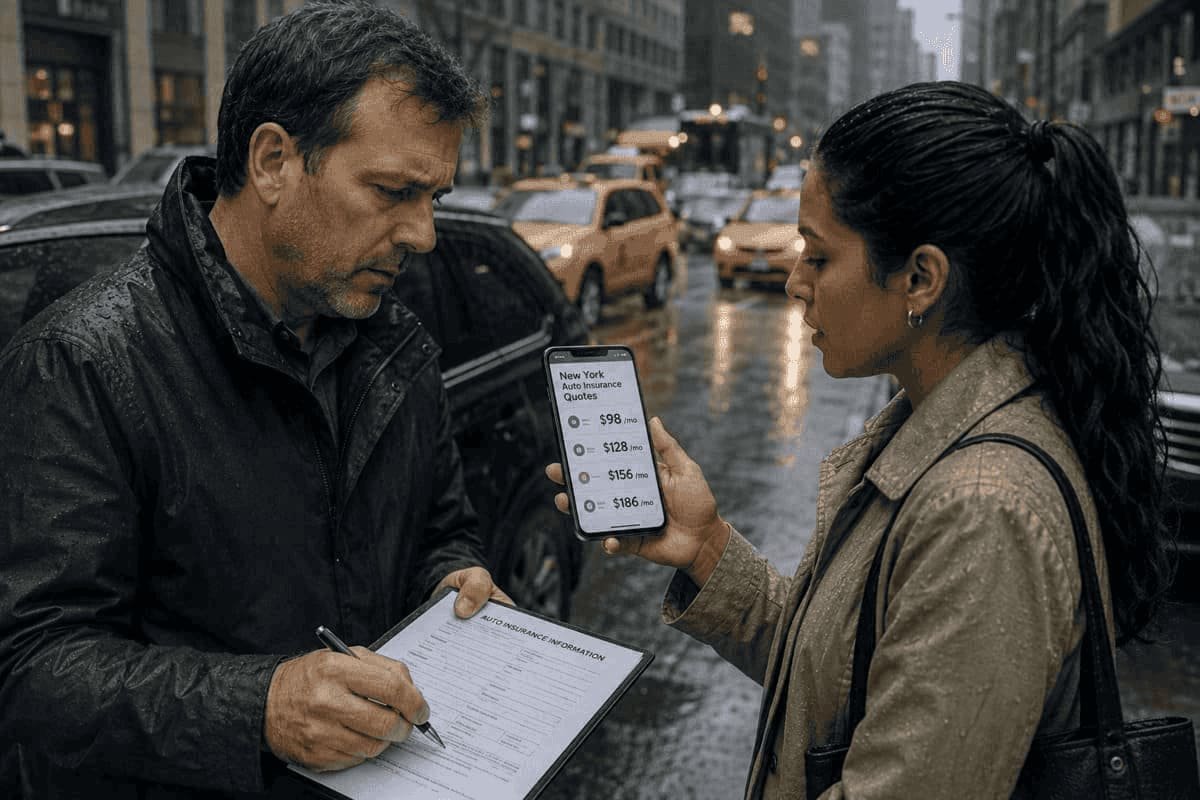 New York auto insurance claim process with accident evidence, insurer reporting and repair review