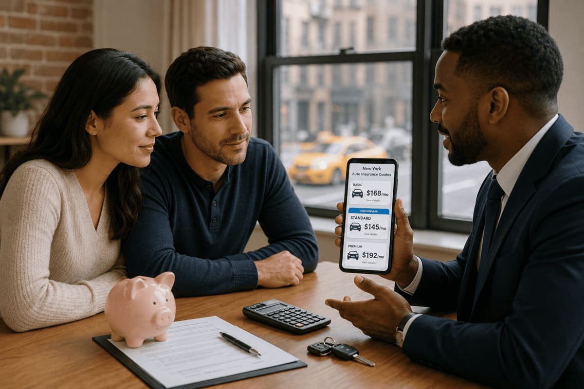 New York auto insurance discounts checklist with required savings, carrier programs and verification by ZIP