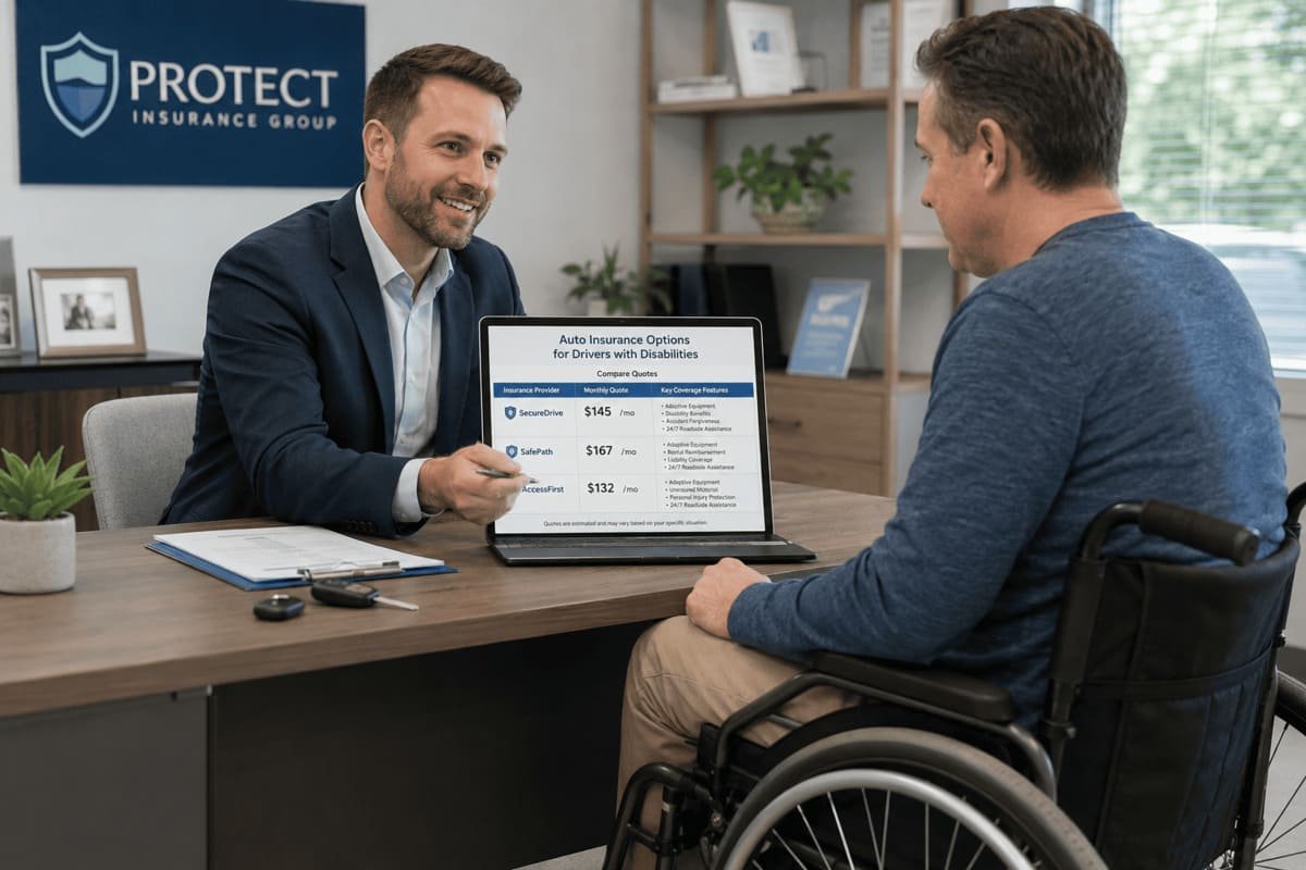 Insurance review for a Progressive adaptive vehicle with mobility equipment in the United States