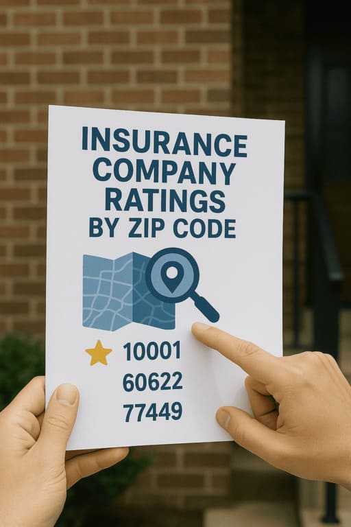Insurance company ratings by ZIP code